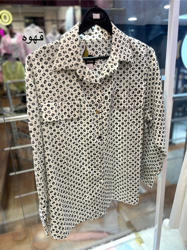 شومیز طرحدار زمینه سفید